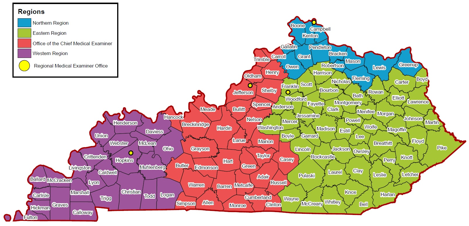 Regional Medical Offices Kentucky Justice & Public Safety